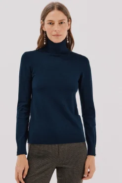 Camisola com gola alta
