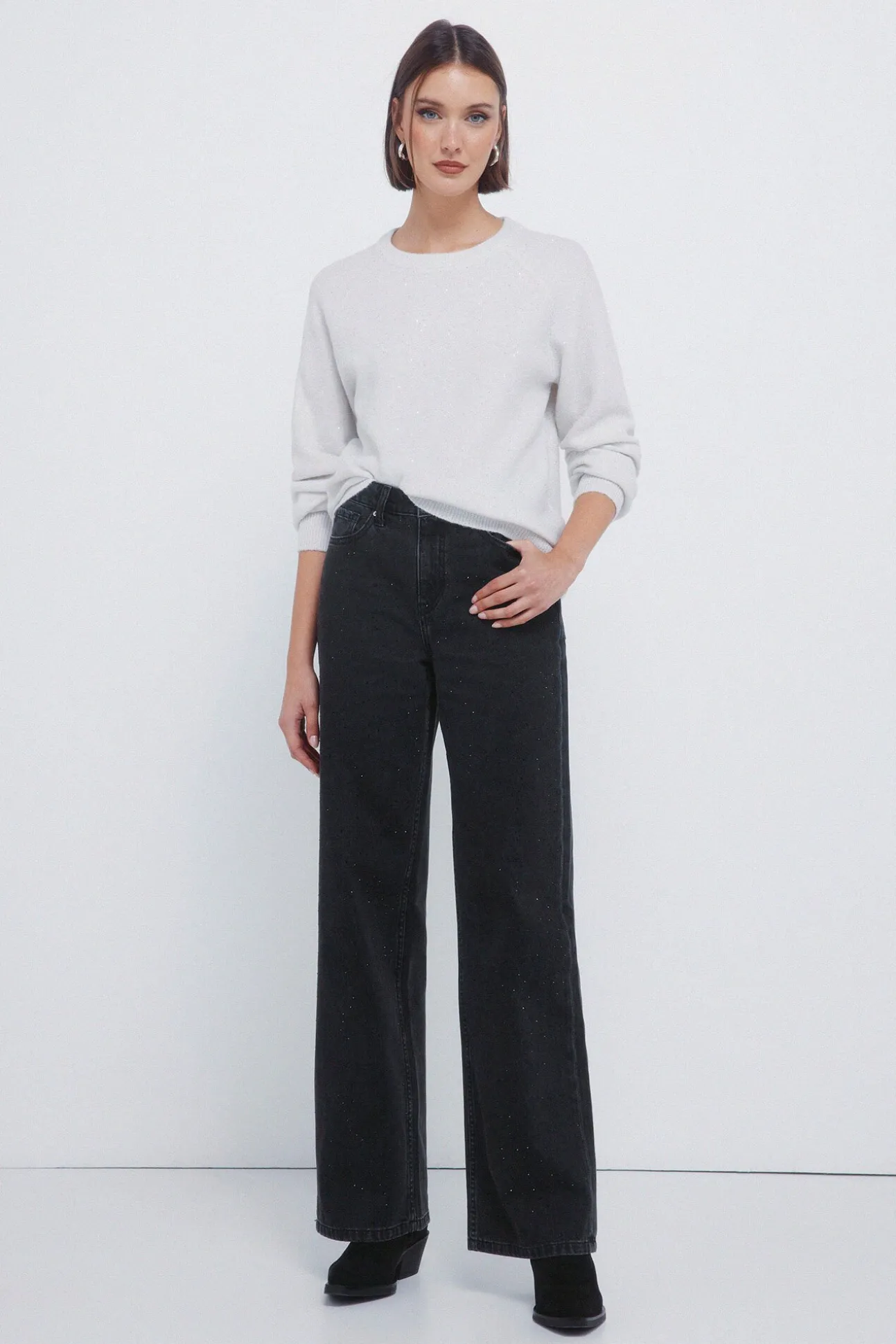 Camisola com lantejoulas