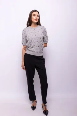 Camisola com oitos e pérolas