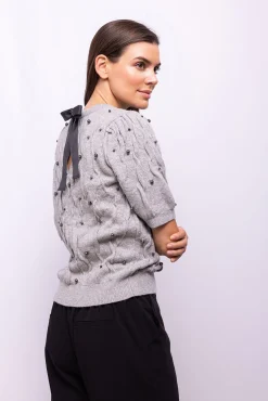 Camisola com oitos e pérolas