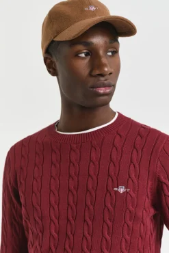 Camisola de algodão com gola redonda