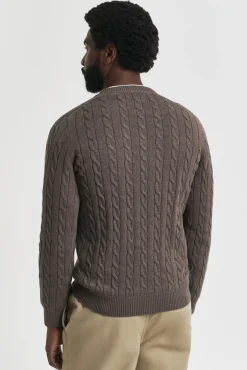 Camisola de algodão com gola redonda
