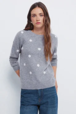 Camisola de bolinhas Intarsia