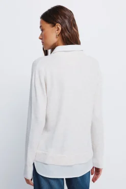 Camisola de camisa combinada