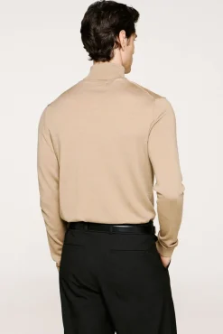Camisola de gola alta 100% lã merino