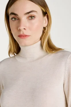 Camisola de gola alta com viscose