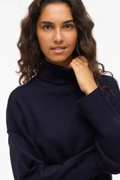 Camisola de gola alta de viscose