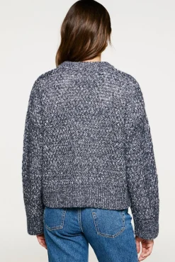 Camisola de gola caixa de algodão orgânico