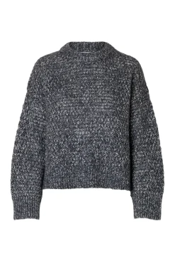 Camisola de gola caixa de algodão orgânico