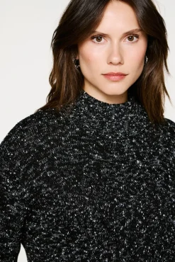 Camisola de gola de algodão orgânico