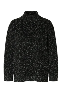 Camisola de gola de algodão orgânico