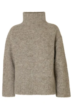 Camisola de gola de alpaca