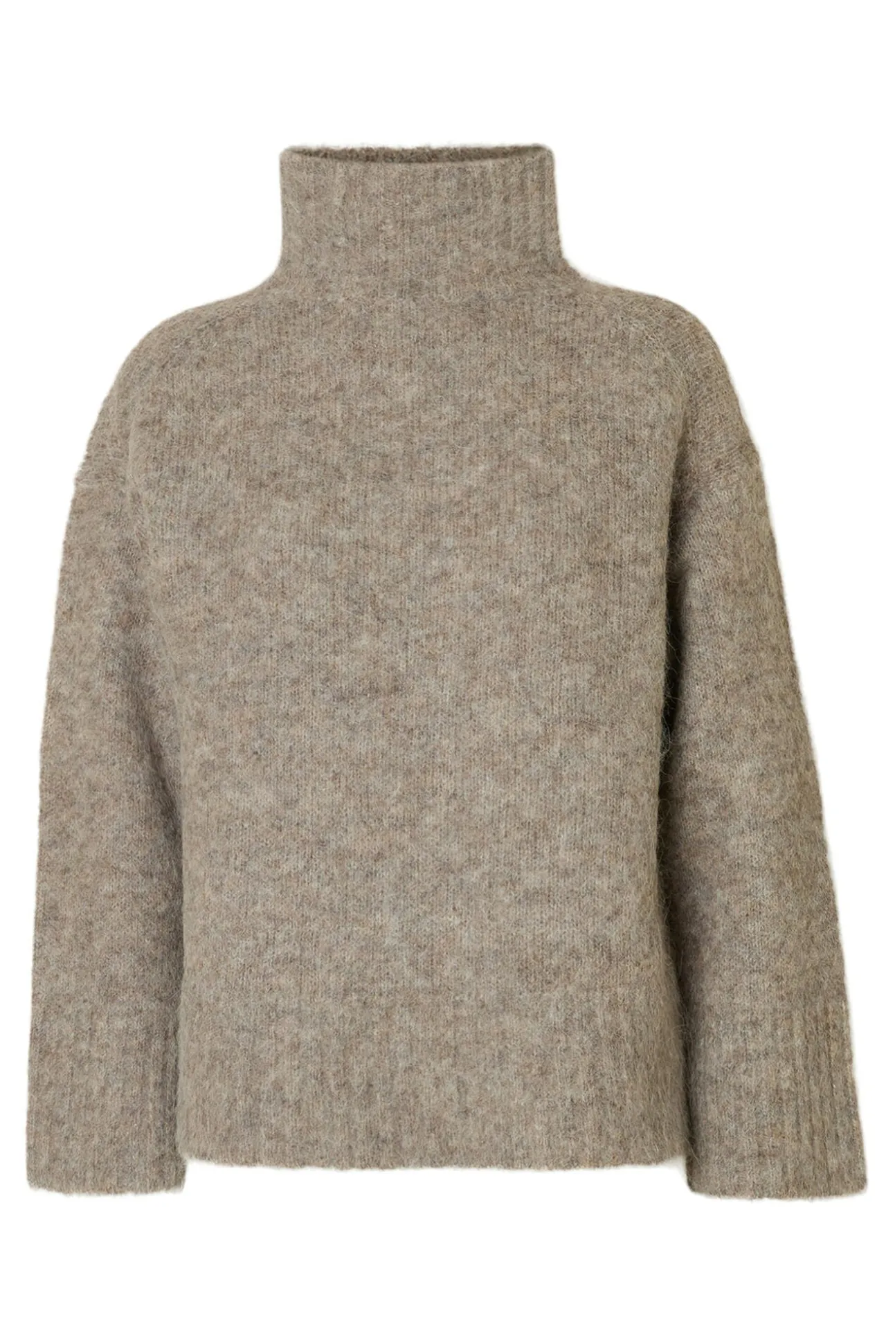 Camisola de gola de alpaca