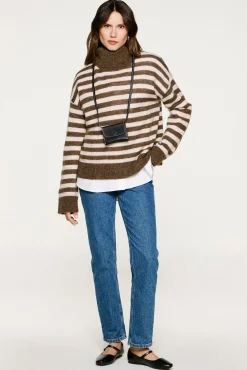 Camisola de gola de lã e alpaca