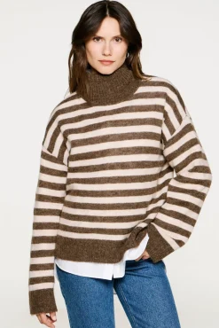 Camisola de gola de lã e alpaca