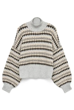 Camisola de gola estampado