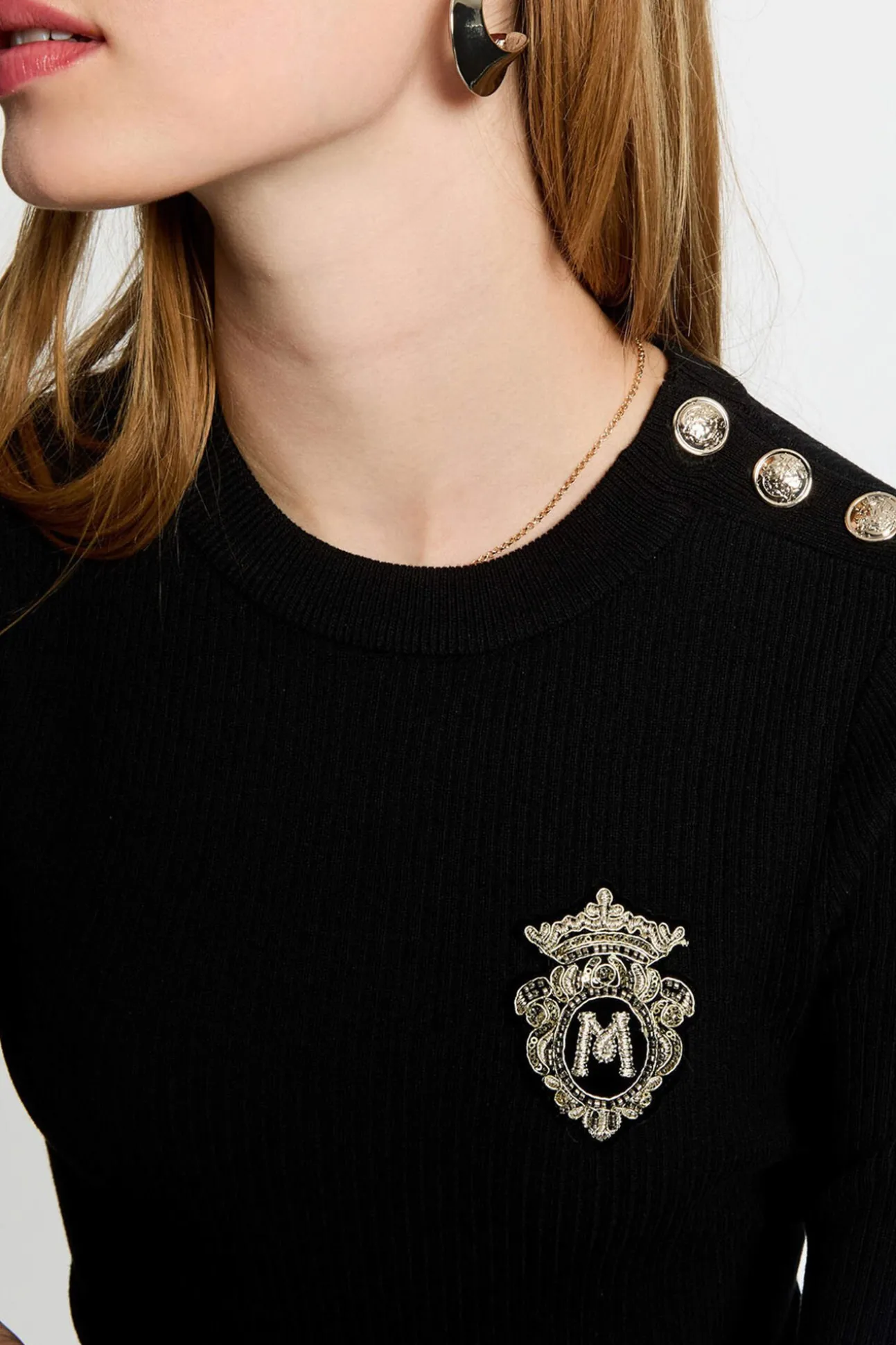 Camisola de gola redonda