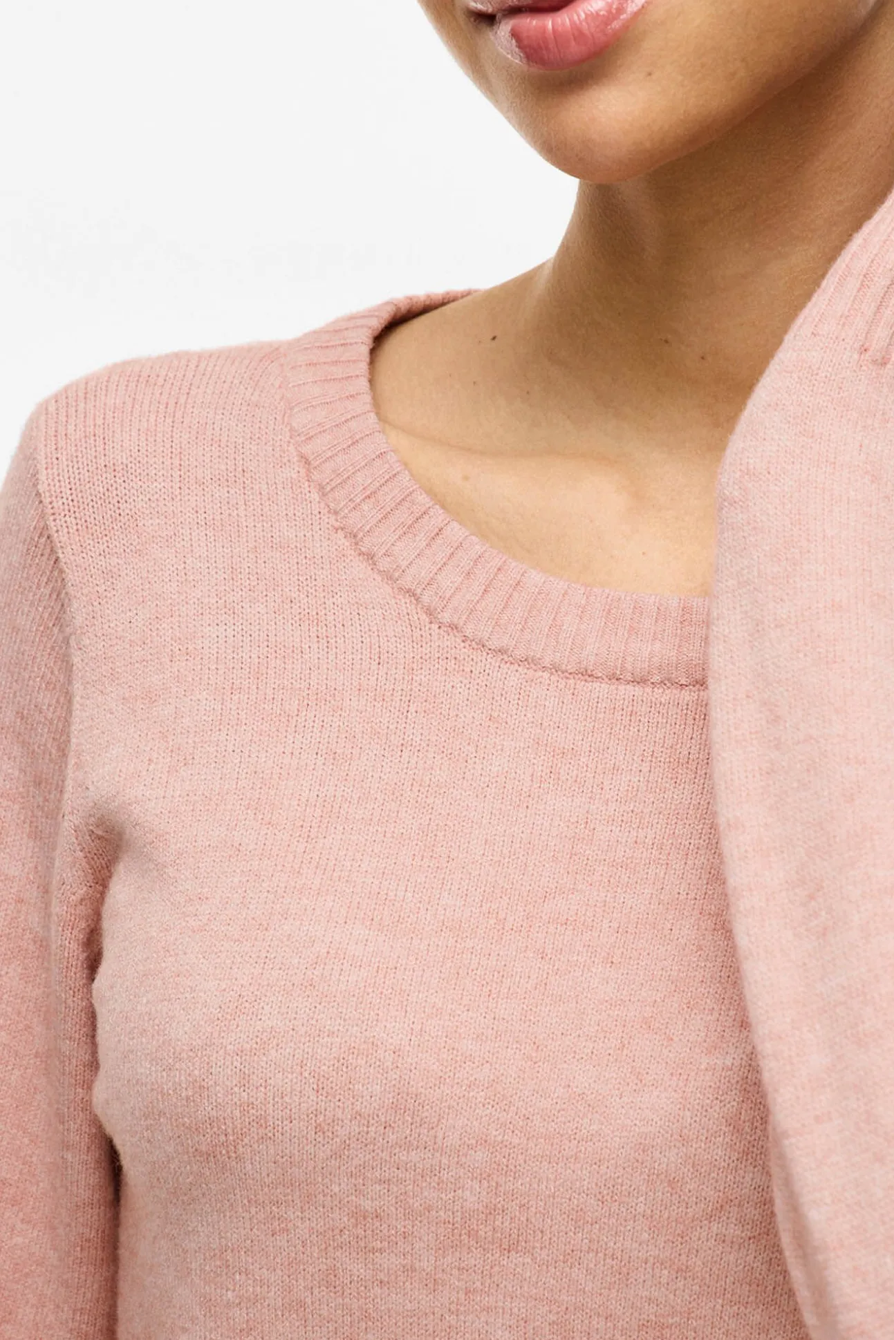 Camisola de gola redonda de viscose