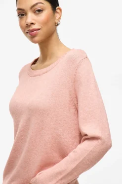 Camisola de gola redonda de viscose