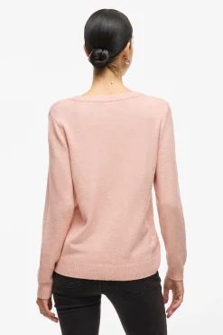 Camisola de gola redonda de viscose