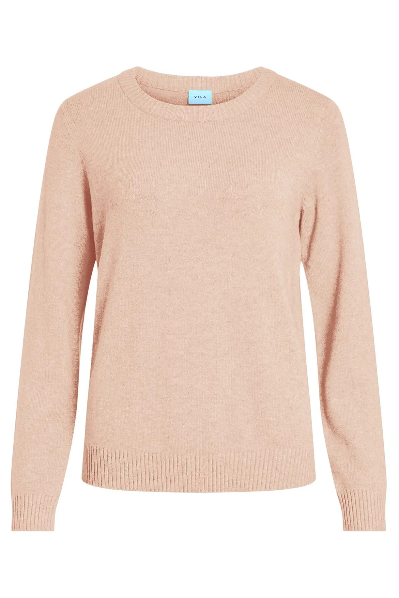 Camisola de gola redonda de viscose