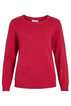 Camisola de gola redonda de viscose