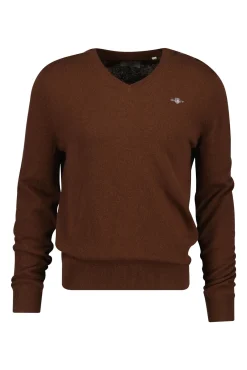 Camisola de lã com gola em V
