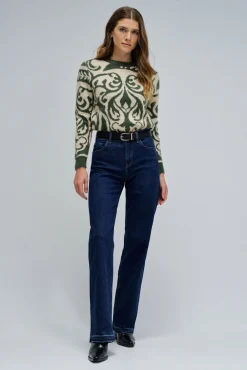 Camisola de lã com jacquard