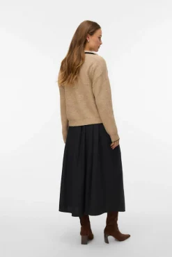 Camisola de laçada com malha