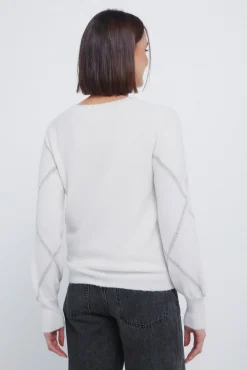 Camisola de lantejoulas com diamantes