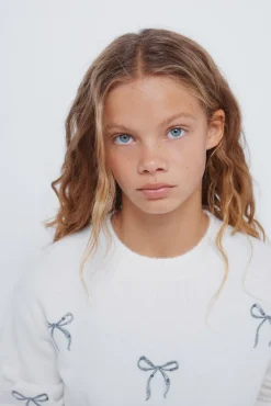 Camisola de laço para menina