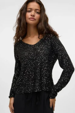 Camisola de lurex e lantejoulas