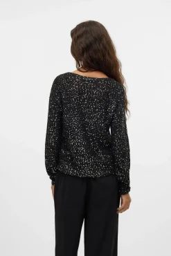 Camisola de lurex e lantejoulas