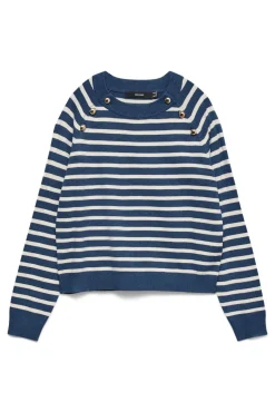 Camisola de malha com botões dourados
