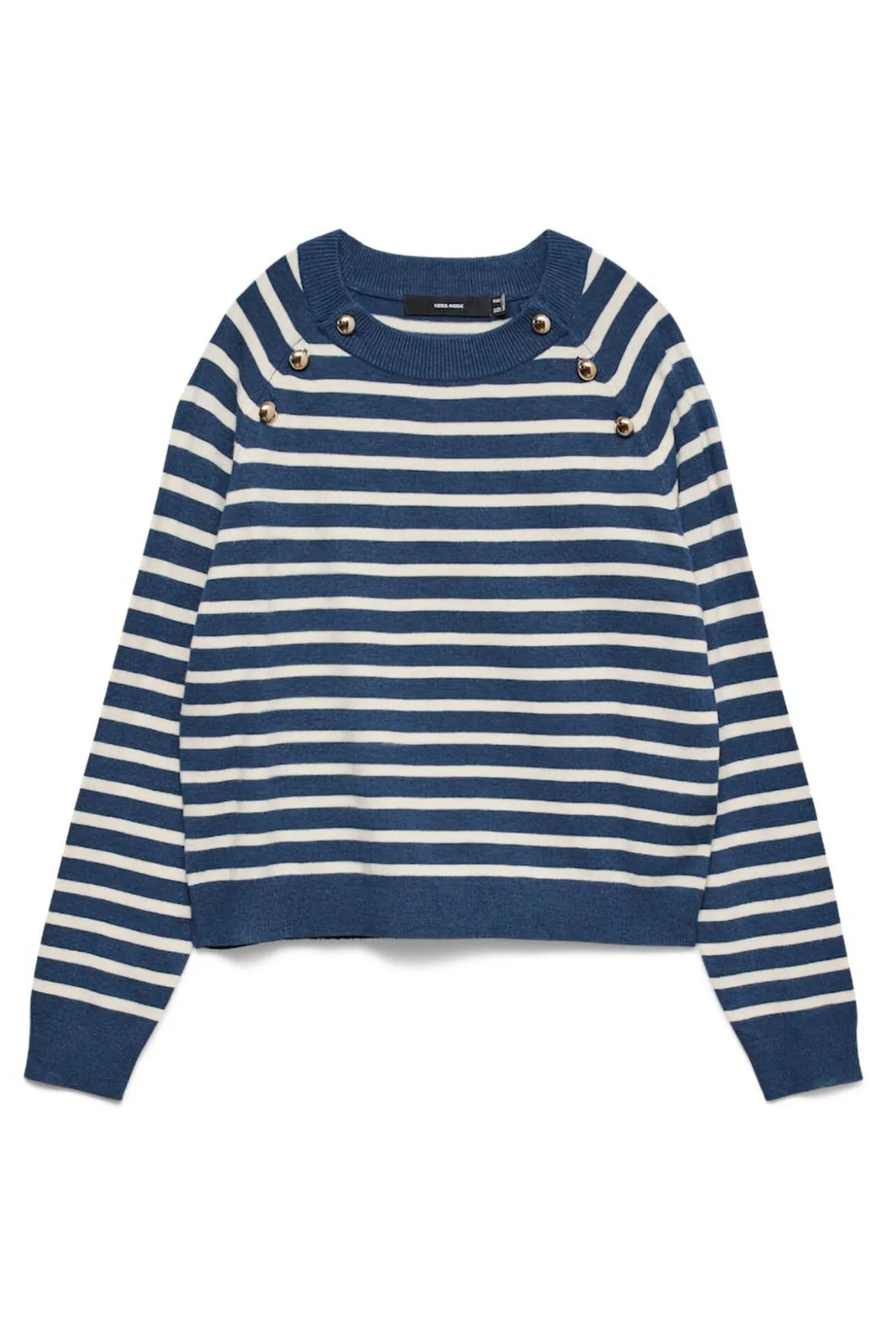 Camisola de malha com botões dourados