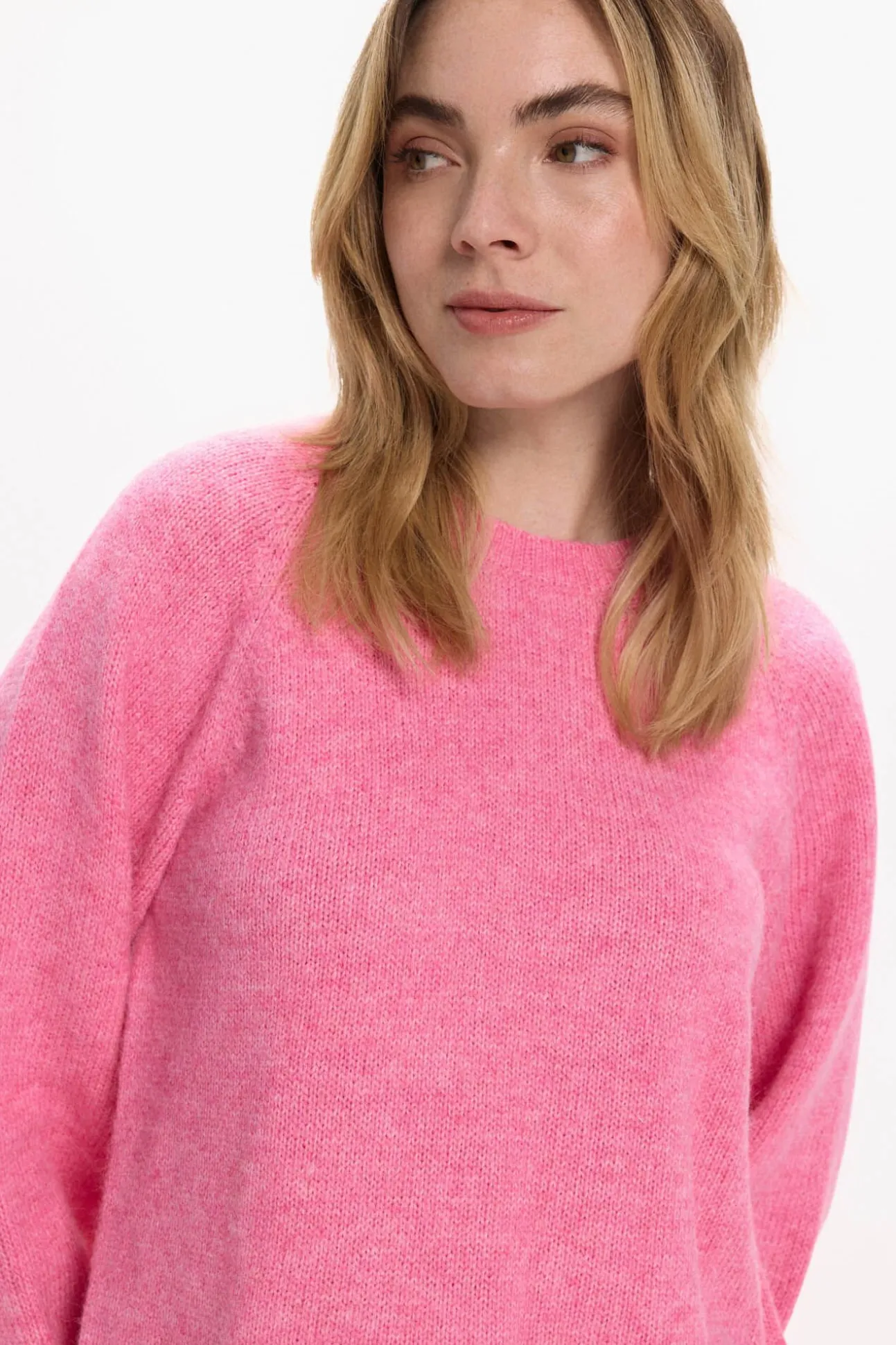 Camisola de malha com detalhe de punho