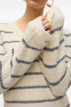 Camisola de malha com detalhes em lurex