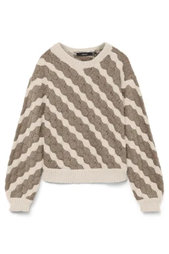 Camisola de malha com efeito geométrico