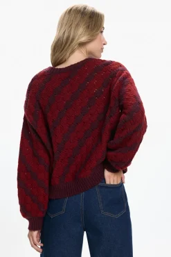 Camisola de malha com efeito geométrico