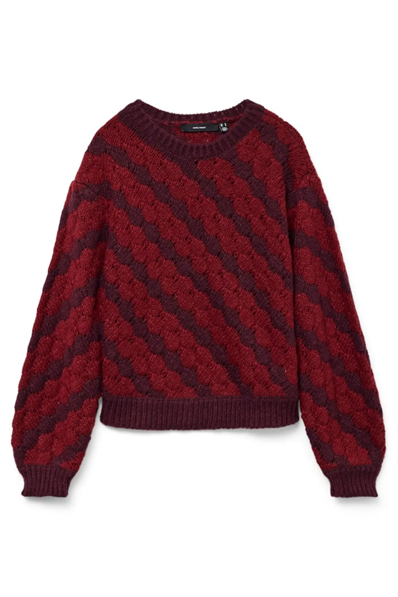 Camisola de malha com efeito geométrico