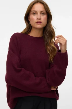 Camisola de malha com gola redonda