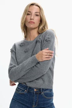 Camisola de malha com gola redonda