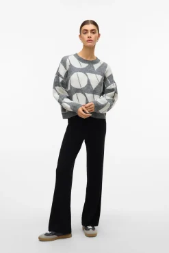 Camisola de malha com gola redonda