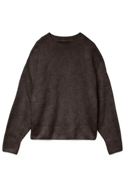 Camisola de malha com gola redonda