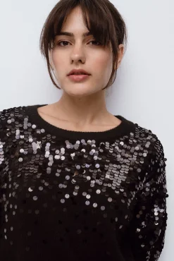 Camisola de malha com malha
