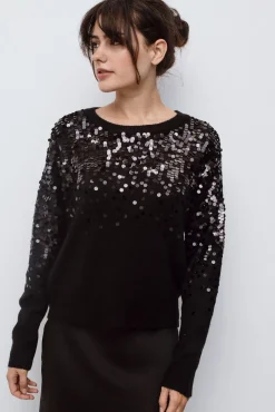 Camisola de malha com malha