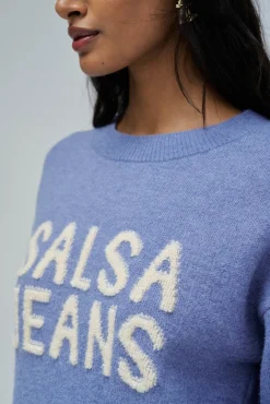 Camisola de malha com marca