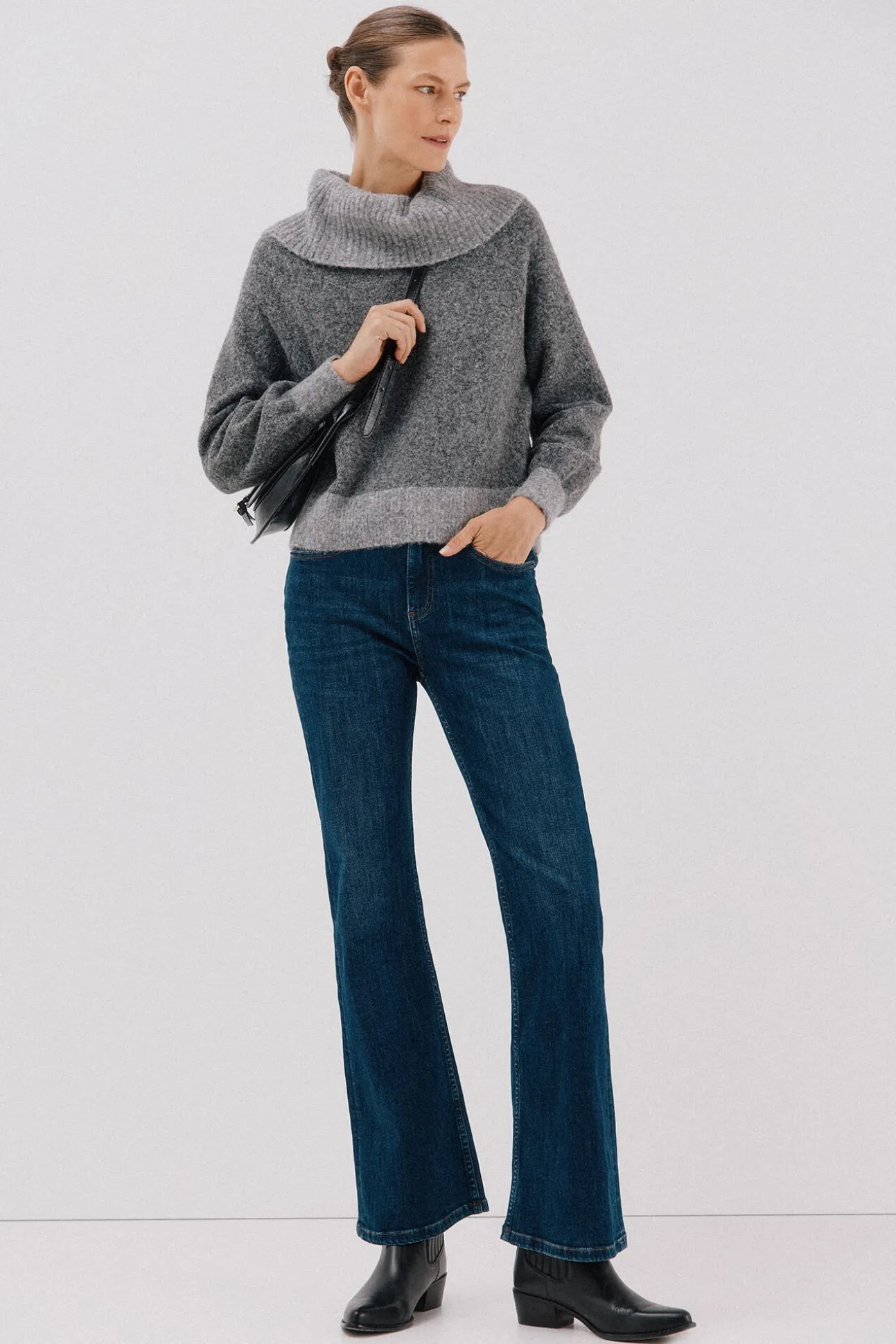 Camisola de malha combinada