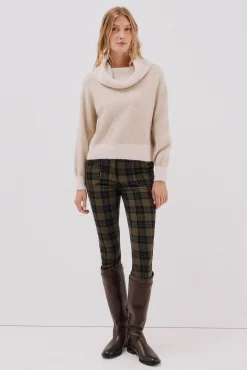 Camisola de malha combinada