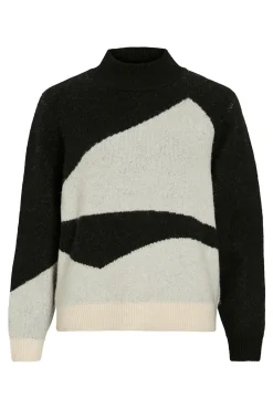 Camisola de malha cor block